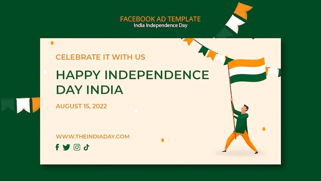 India independence day facebook ad design