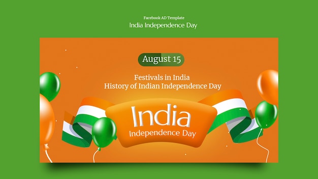 Free PSD india independence day facebook ad design