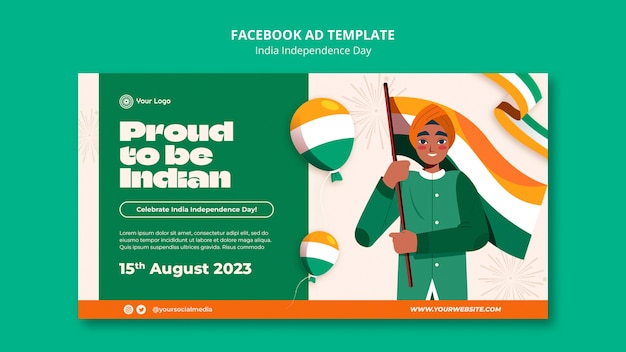 Free PSD india independence day facebook template