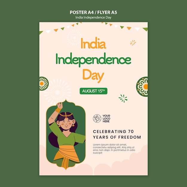 India independence day poster template