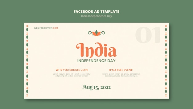 Free PSD india independence day social media promo template