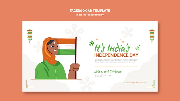 Free PSD india independence day social media promo template