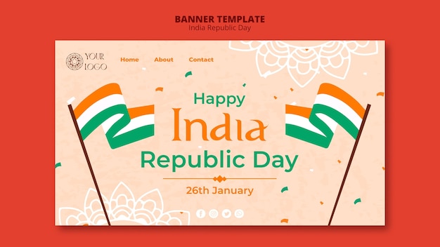 India republic day banner template