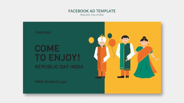 Free PSD india republic day facebook template