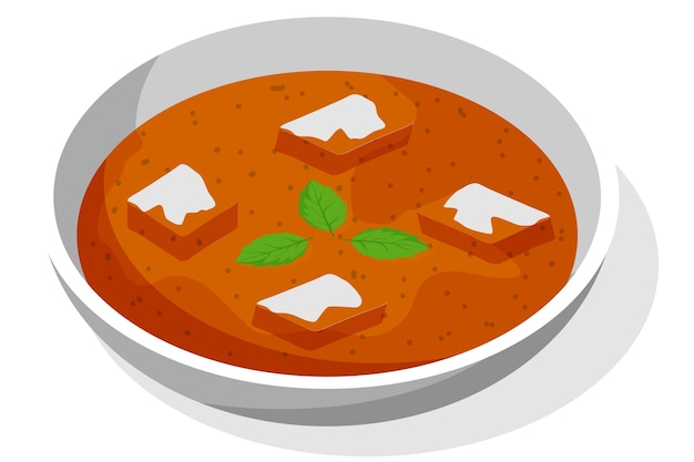 Free PSD indian food illustration isolated