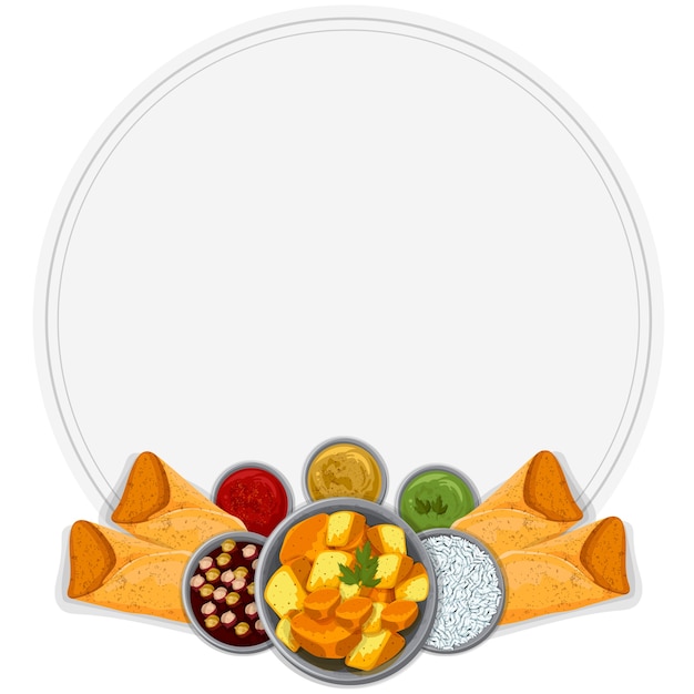 Free PSD indian food illustration isolated