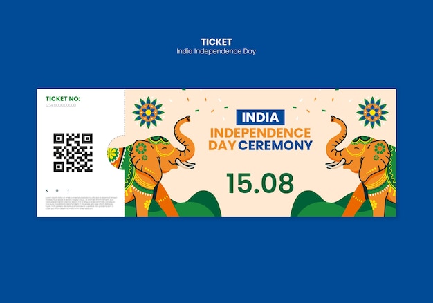 Free PSD indian independence day celebration template