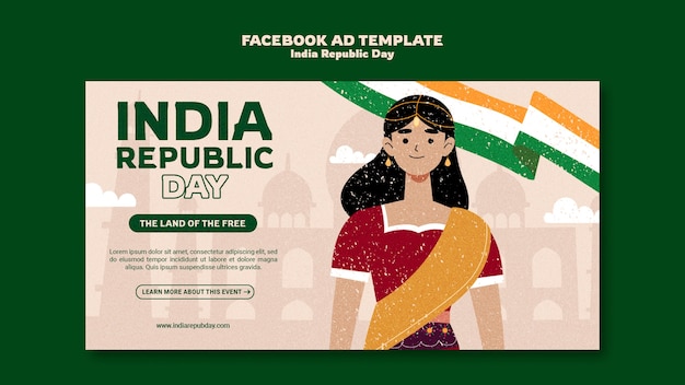 Free PSD indian independence day template design