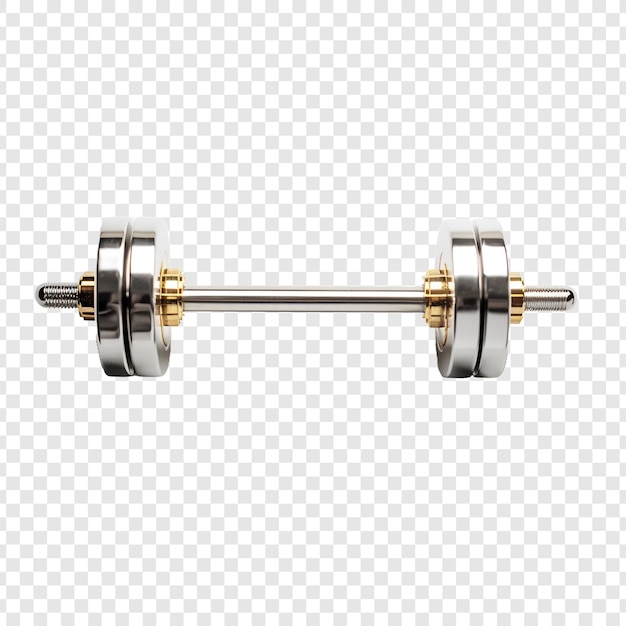 Free PSD industrial barbell isolated on transparent background