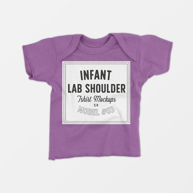 Infant lap shoulder t-shirt mockup 03