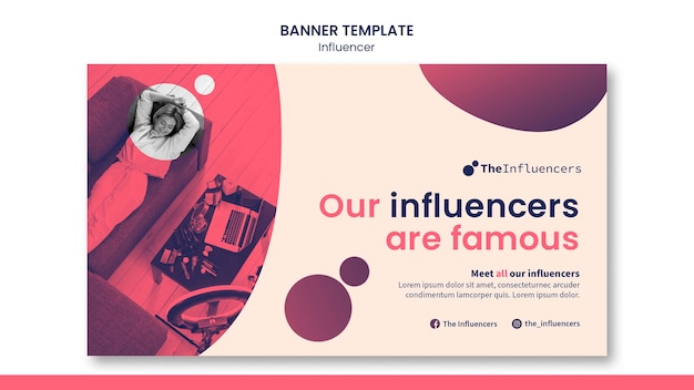 Influencer banner template design