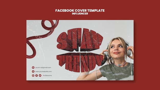 Free PSD influencer job facebook cover