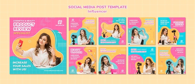 Influencer social media post collection