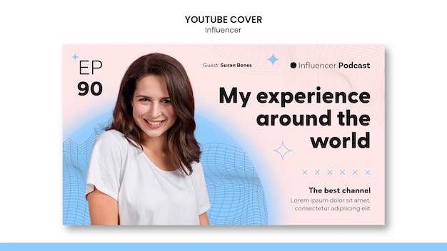 Influencer youtube thumbnail  template design