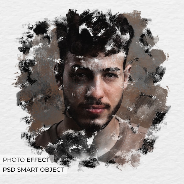 Free PSD ink smudge photo effect