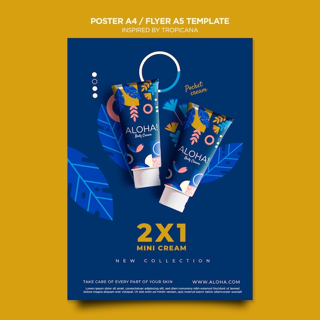 Free PSD inspired by tropicana  flyer template