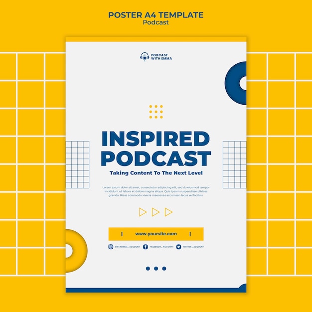 Inspired podcast poster template