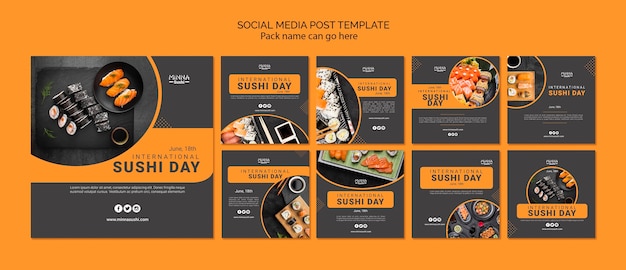 Instagram post collection for international sushi day