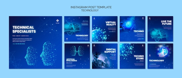 Instagram post technology template design