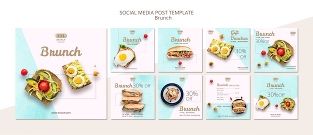 Instagram post template collection