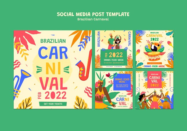 Instagram posts collection for brazilian carnival