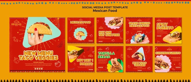 Instagram posts collection for mexican food restaurant