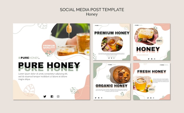 Instagram posts collection for pure honey