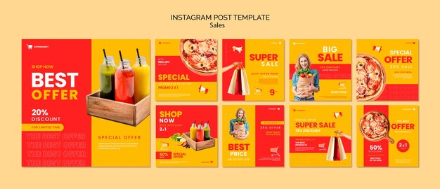 Instagram posts collection for sales