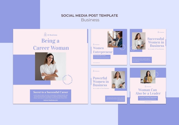 Instagram posts collection for women in business