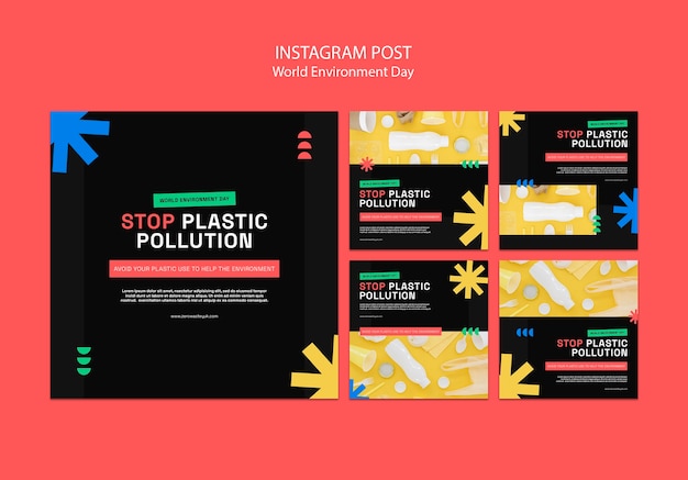 Instagram posts collection for world environment day celebration