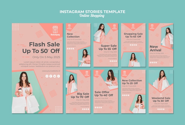 Instagram stories collection for online shopping with sale