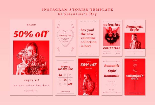 Instagram stories template for valentine's day