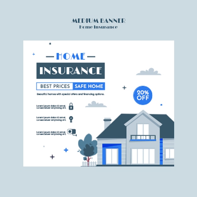 Free PSD insurance template design