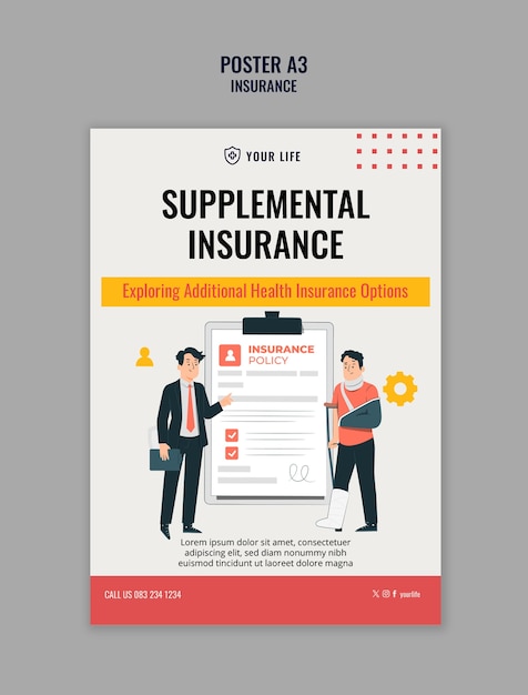 Free PSD insurance template design