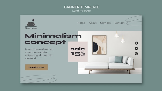 Interior decor sale landing page template