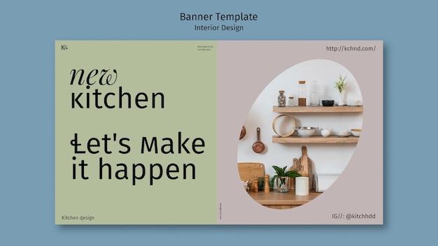 Free PSD interior design banner design template