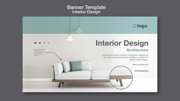 Free PSD interior design banner template