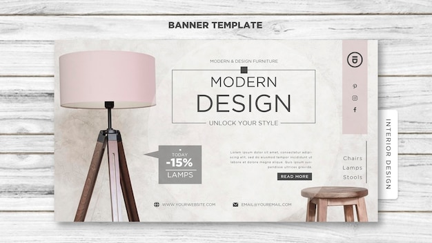 Free PSD interior design banner template