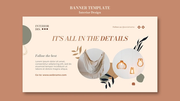 Free PSD interior design banner template