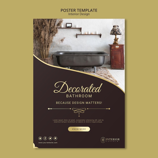 Free PSD interior design poster