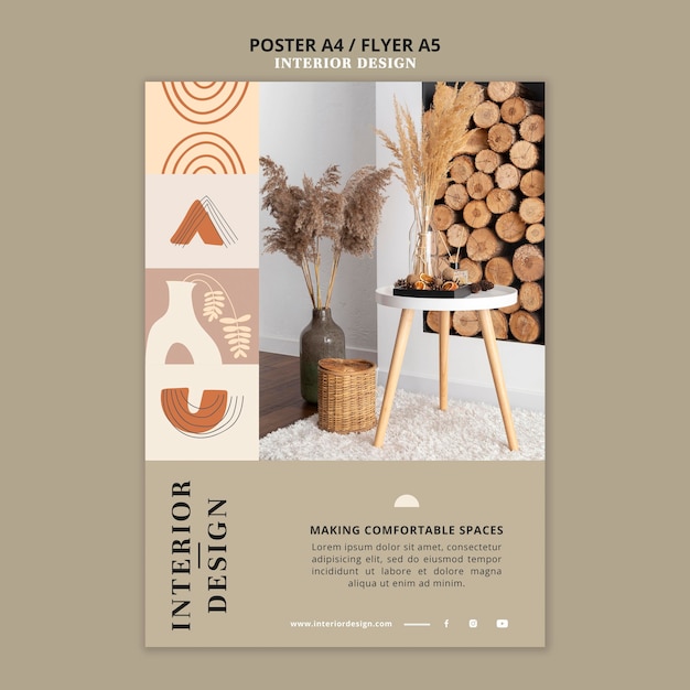 Interior design print template