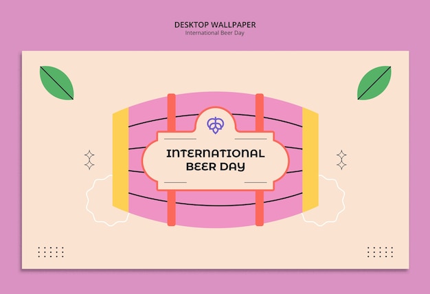 Free PSD international beer day celebration template