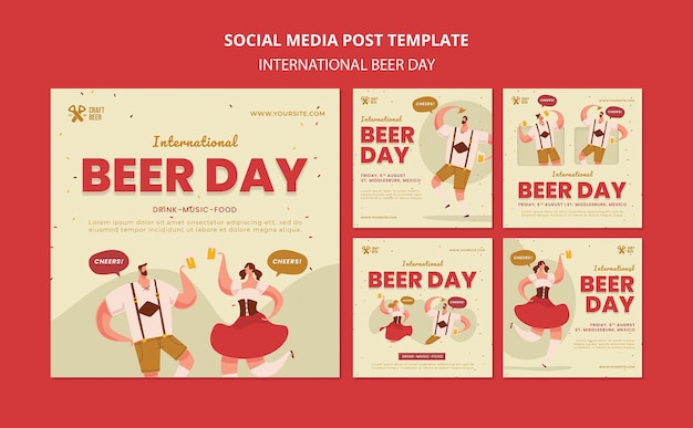 International beer day social media posts