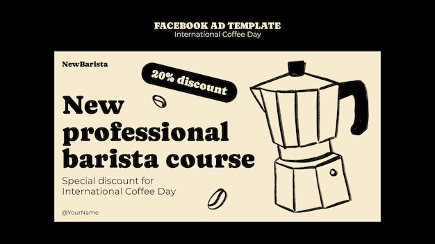 Free PSD international coffee day facebook template