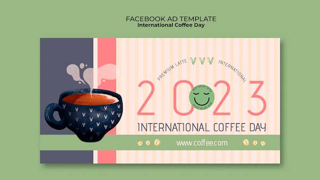 Free PSD international coffee day facebook template