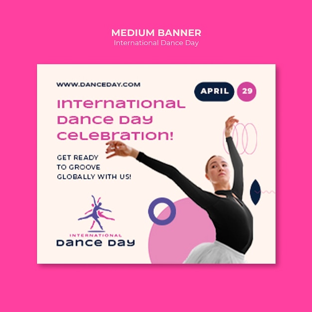 International dance day celebration banner template