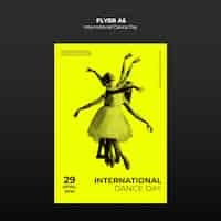 Free PSD international dance day celebration poster template