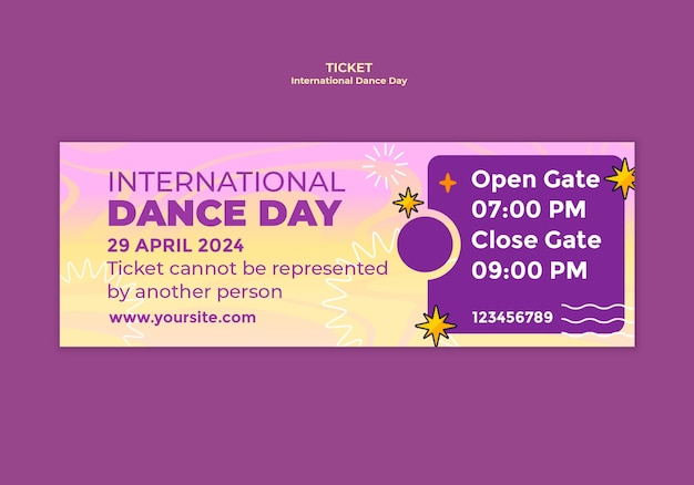 International dance day template design