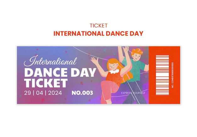 Free PSD international dance day template design