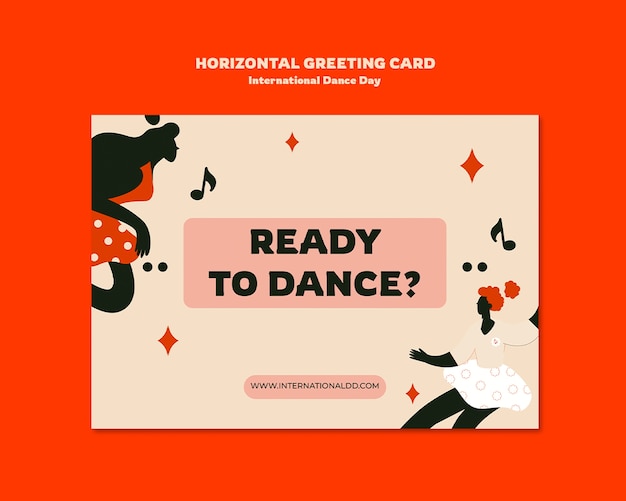 Free PSD international dance day template design